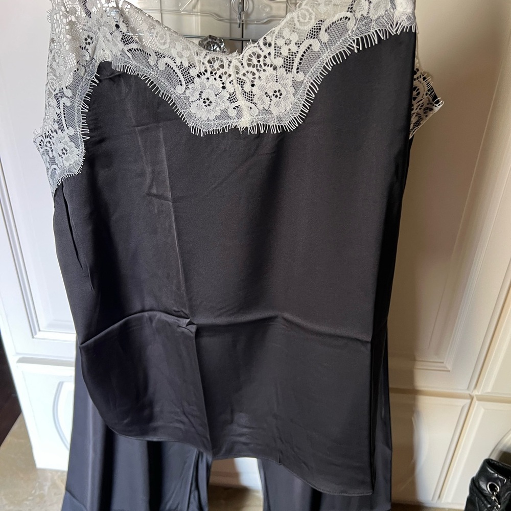 Mango  2 PC Outfit!!Black Camisole Top & Pants!!  BNWT Large